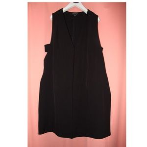 Black Longline Vest with pockets